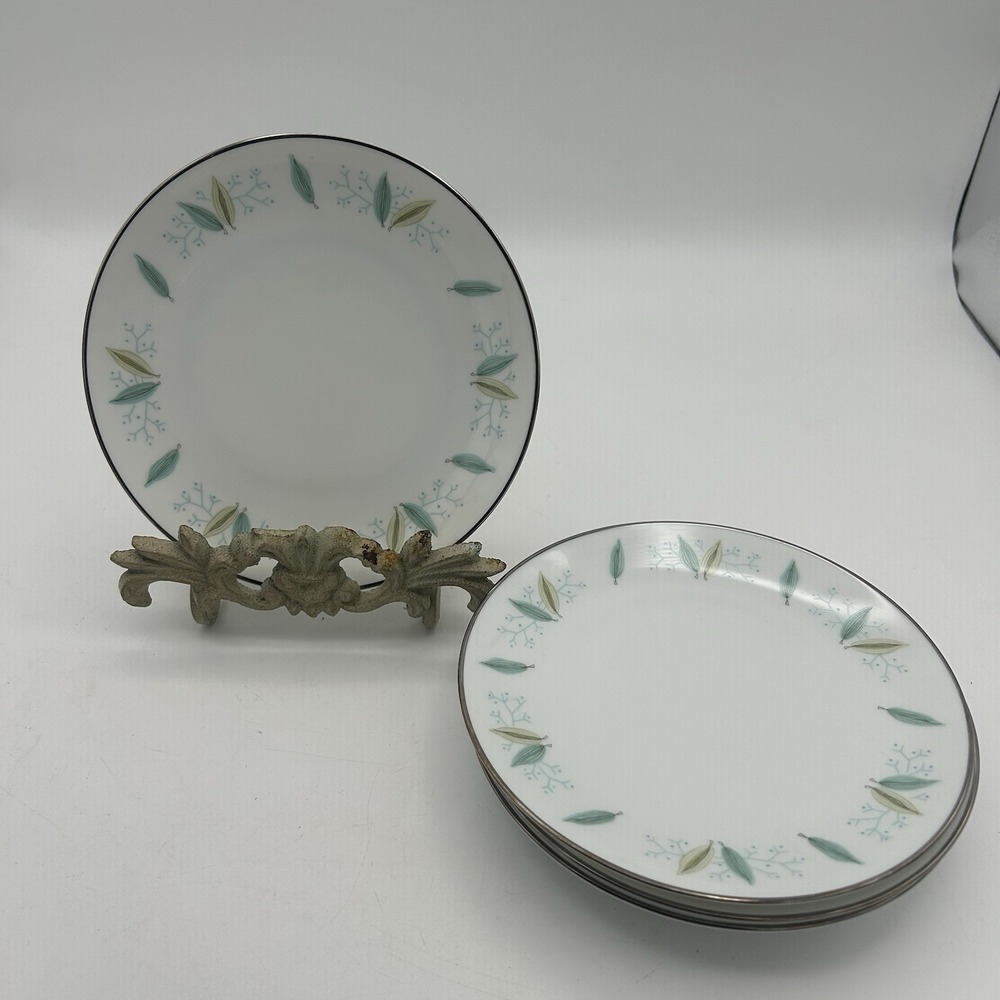 Franciscan Newport Salad Plates Green and‎ Yellow Leaves MCM